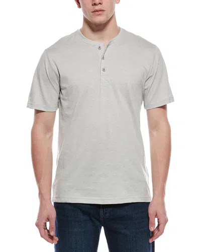 Weatherproof Vintage Sueded Micro Stripe Henley T-shirt In White
