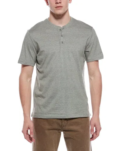 Weatherproof Vintage Sueded Micro Stripe Henley T-shirt In Gray