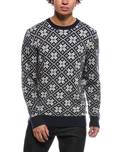 Weatherproof Vintage Super Soft Donegal Snowflake Crewneck Sweater In Animal Print