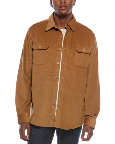 Weatherproof Vintage Superfine Corduroy Overshirt In Brown