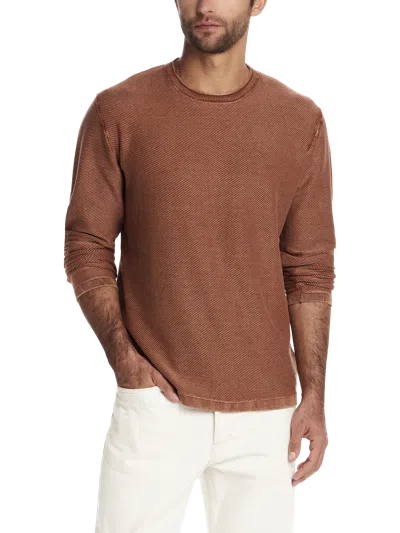 Weatherproof Vintage Twill Roll Neck Stonewash Sweater In Brown