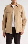 Weatherproof Vintage Twill Shirt Jacket In Brown