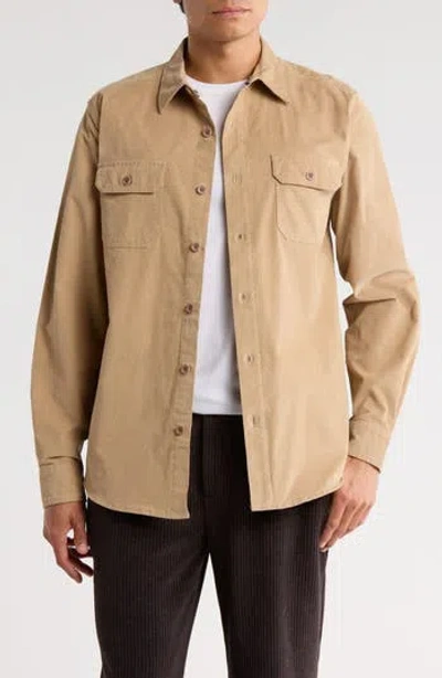 Weatherproof Vintage Twill Shirt Jacket In Brown