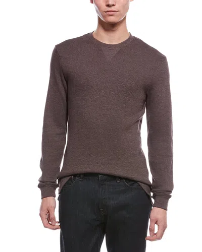 Weatherproof Vintage Waffle Crewneck Shirt In Brown