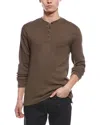 Weatherproof Vintage Waffle Henley Shirt In Brown