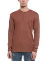 Weatherproof Vintage Waffle Henley Shirt In Red
