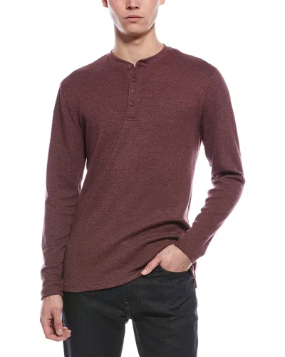 Weatherproof Vintage Waffle Henley Shirt In Burgundy