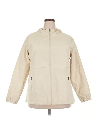 Pre-owned Weatherproof Windbreaker Jacket In White