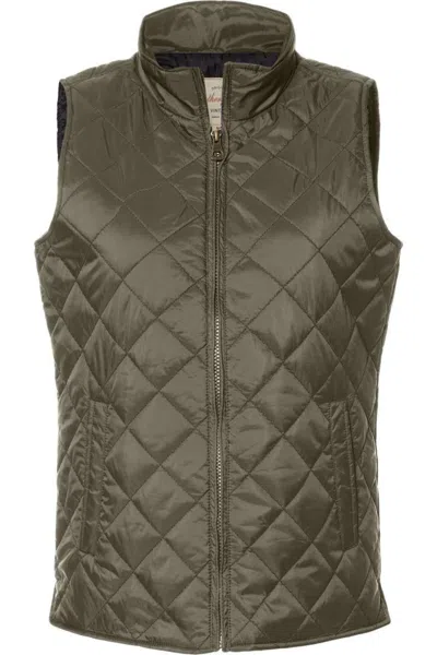 Weatherproof Women´s Vintage Diamond Quilted Vest In Brown