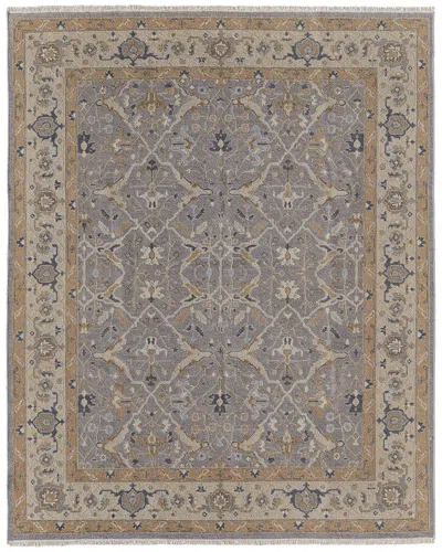 Weave & Wander Aleska Traditional Oriental Wool Accent Rug In Grey