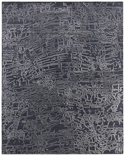 Weave & Wander Archor Modern Abstract Area Rug In Black