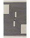 Weave & Wander Ardon Transitional Abstract Area Rug In Black