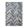 Weave & Wander Armada Modern Herringbone Indoor Rectangular Area Rug In Blue