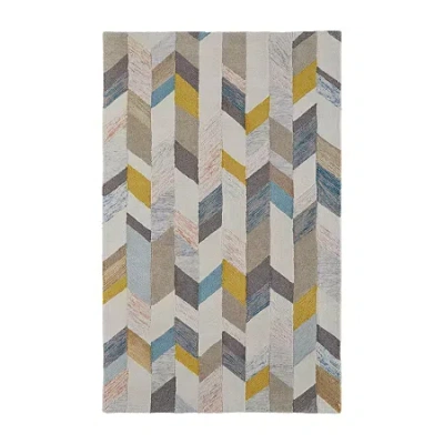 Weave & Wander Binada Geometric Hand Tufted Indoor Rectangle Accent Rug In Multi