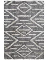 Weave & Wander Caide Transitional Diamond Accent Rug In Gray