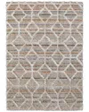 Weave & Wander Caide Transitional Diamond Accent Rug In Brown