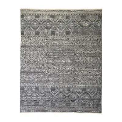 WEAVE & WANDER ECKHART GEOMETRIC HAND KNOTTED INDOOR RECTANGLE AREA RUGS
