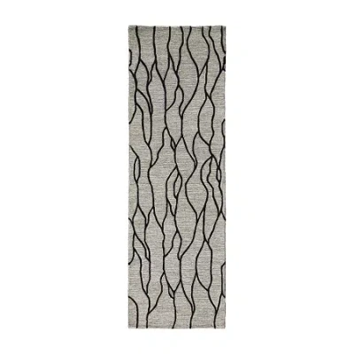 Weave & Wander Fadden Abstract Hand Tufted Indoor Rectangle Runners In Gray