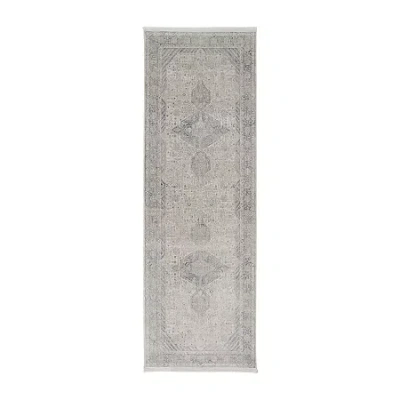 Weave & Wander Gilford Medallion Machine Made Indoor Rectangle Runners In Gray