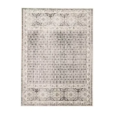 Weave & Wander Hallie Indoor Rectangular Accent Rug In White