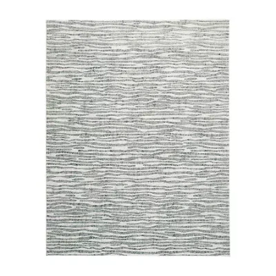 Weave & Wander Halton Stripe Machine Made Indoor Rectangle Area Rugs In Green
