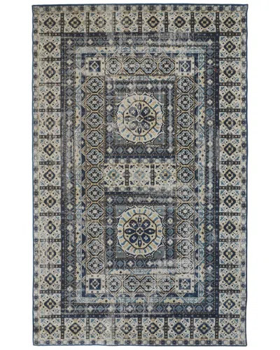 Weave & Wander Kezia Transitional Medallion Accent Rug In Ivory