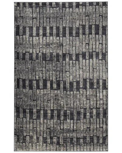 Weave & Wander Kiba Modern Geometric 60% Polypropylene 40% Polyester Accent Rug In Grey