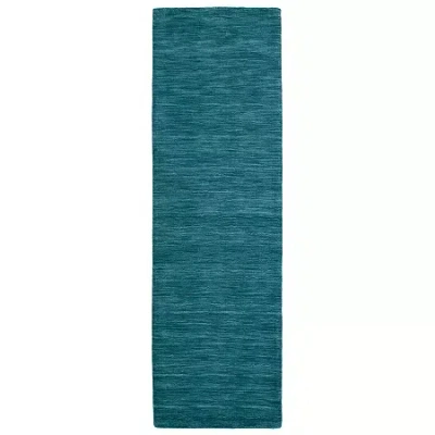 Weave & Wander Moderna Hooked Rectangular Rug In Blue