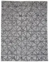 Weave & Wander Norris Modern Geometric Wool Area Rug In Grey