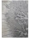 Weave & Wander Oria Transitional Abstract Polyester & Polypropylene Accent Rug In Gray