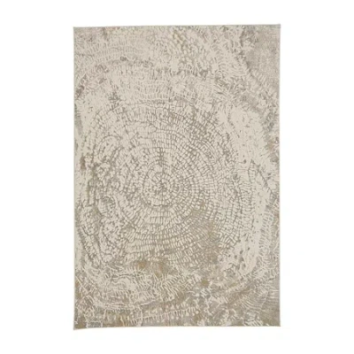 Weave & Wander Parker Abstract Machine Made Indoor Rectangle Accent Rugs In Nude