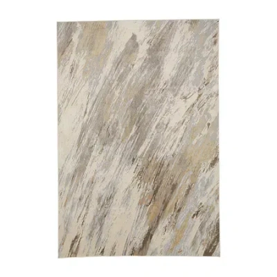 Weave & Wander Parker Abstract Machine Made Indoor Rectangle Area Rugs In White