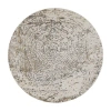 Weave & Wander Parker Abstract Machine Made Indoor Round Area Rug In White