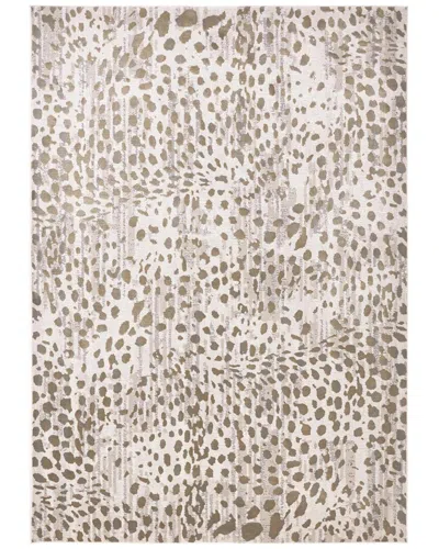 Weave & Wander Vanhorn Modern Animal Print Polypropylene & Polyester Area Rug In Brown