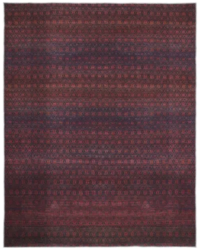 Weave & Wander Welch Transitional Diamond Accent Rug In Red