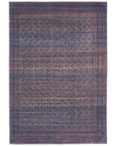 Weave & Wander Welch Transitional Distressed Accent Rug In Purple