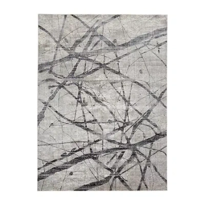 Weave & Wander Zoey Abstract Indoor Rectangular Accent Rug In Gray