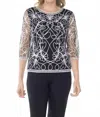 Weavz Pull Over Tunic In Black/white In Black