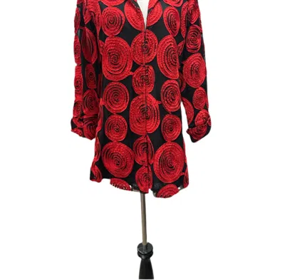Weavz Soutache Jacket In Red