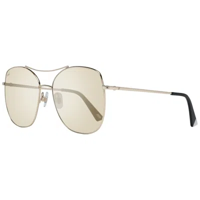 Web Eyewear Ladies' Sunglasses  We0245  58 Mm Gbby2 In Gold