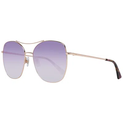 Web Eyewear Ladies' Sunglasses  We0245  58 Mm Gbby2 In Gold