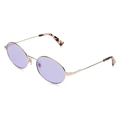 Web Eyewear Ladies' Sunglasses  We0255 Lilac  51 Mm Gbby2 In Gold