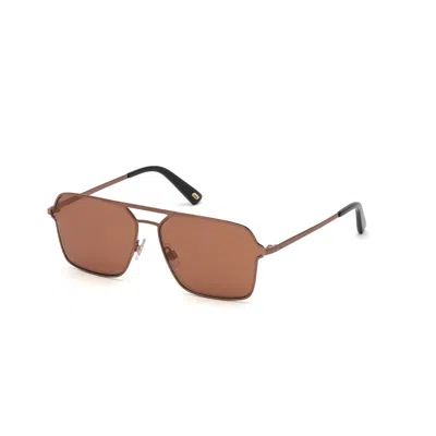 Web Eyewear Men's Sunglasses  We0261-6036e Golden  60 Mm Gbby2 In Brown