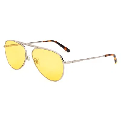Web Eyewear Metal Sunglasses In Yellow