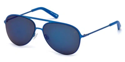 Web Eyewear Web Occhiali Da Vista We0136 91x Occhiali Da Sole Blu Per Uomo In Blue
