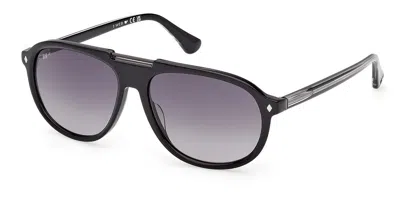 Web Eyewear We0394 05b Men's Sunglasses Black Size 57 In Gray