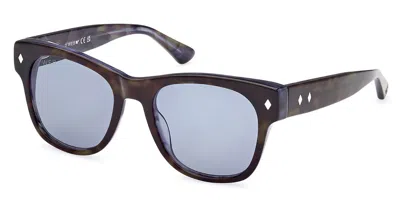 Web Eyewear Web We0353 56v Men's Sunglasses Tortoiseshell Size 52 In Blue