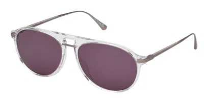 Web Eyewear Web We0345 26a Men's Sunglasses Clear Size 58 In Transparent