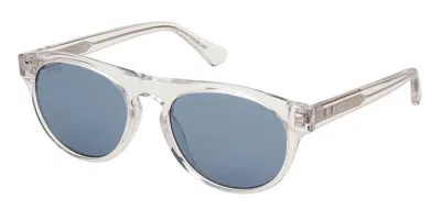Web Eyewear Web We0372 26v Men's Sunglasses Clear Size 53 In Blue