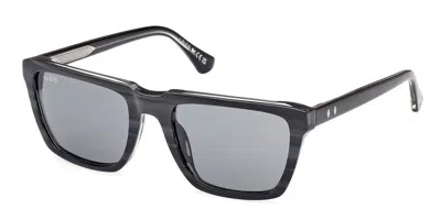 Web Eyewear Web We0379 20a Men's Sunglasses Grey Size 55 In Black